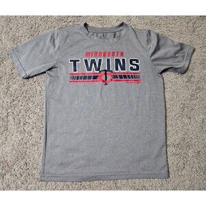 MLB Minnesota Twins Tshirt Youth Size Large 10/12 Gray